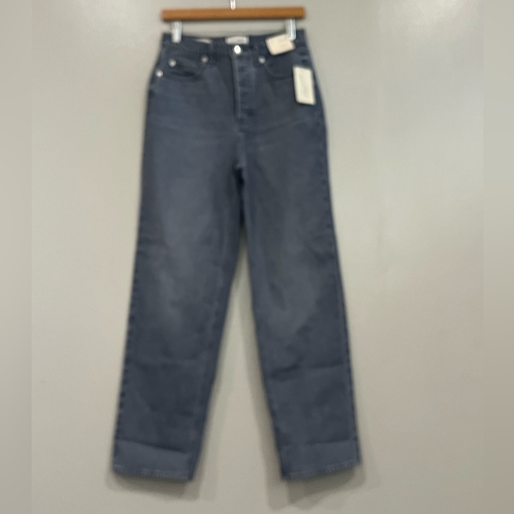 Womens Highest Rise Straight Jeans.  Gray.   6